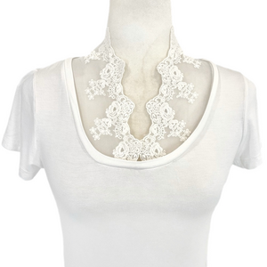 Terra Nostra ivory lace t-shirt